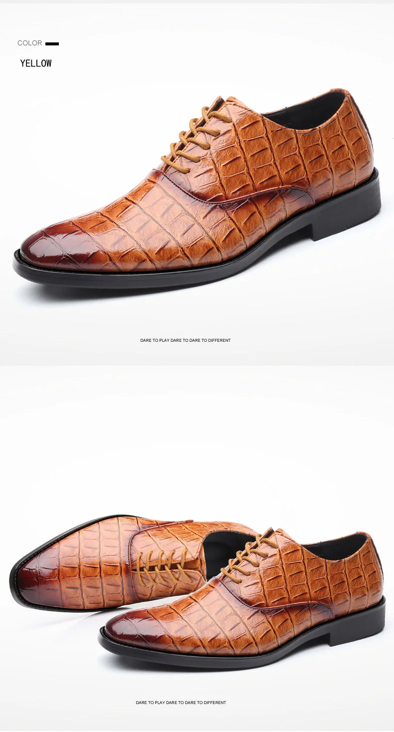 Misalwa/Классические мужские свадебные туфли из искусственной кожи, мужские туфли с острым носком, на шнуровке, деловые модельные туфли