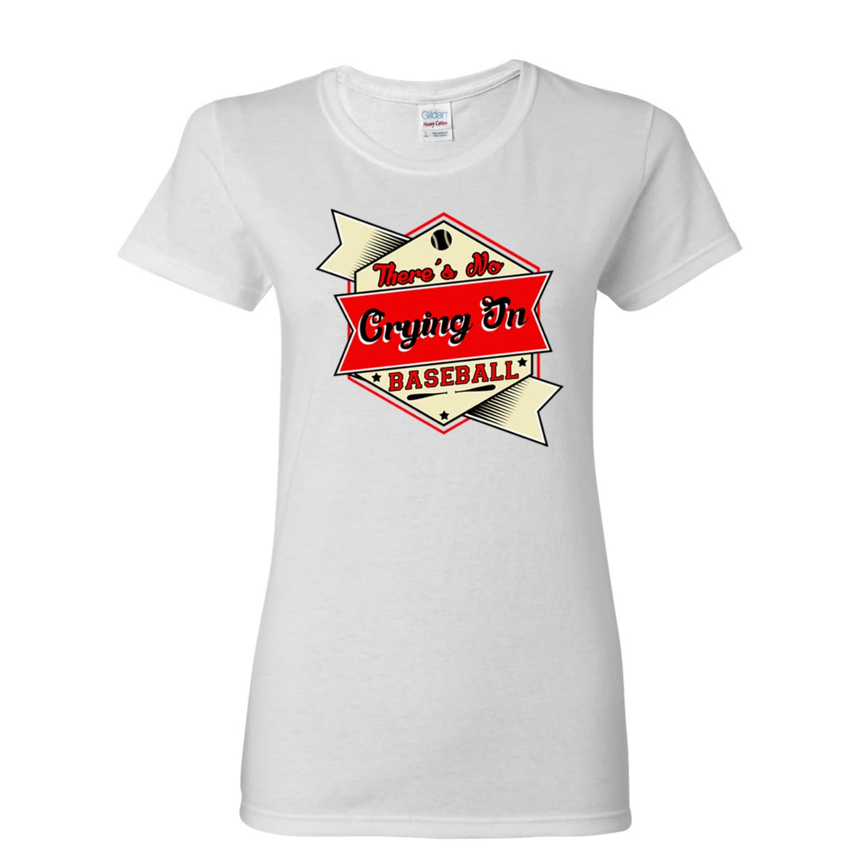 Ladies There's No Crying In Baseball Sports Funny Humor DT T-Shirt Tee 2331 (2)