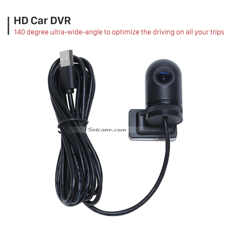 Seicane Универсальная автомобильная камера 140 градусов широкоугольный 720P USB HD DVR