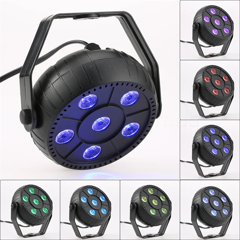 

10PCS 18W 6 LEDs RGB Stage Wash Effect Par Light Energy Saving Super Bright Portable Sound Sensored for Disco KTV Club Party DJ
