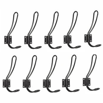 

10pcs Iron Kitchen Door Wall Mounted Hook Towel Clothing Hat Coat Hanger Holder