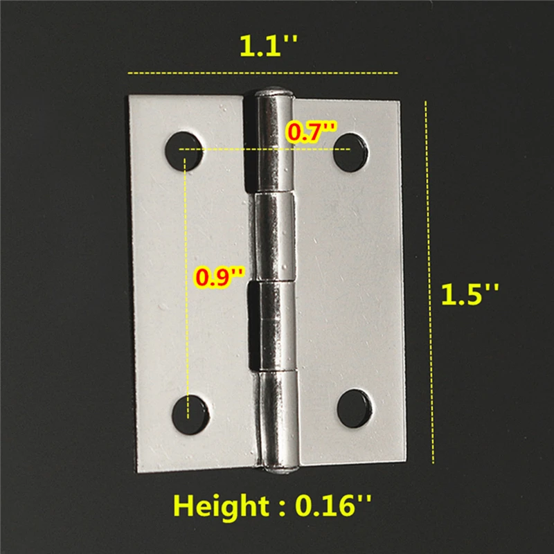 Stainless Steel Butt Hinges for Cabinet Drawer Door 1.5 Inch Length Widely Used for Door Furniture 10pcs/Set MTSPACE stainless steel hinges door hinges