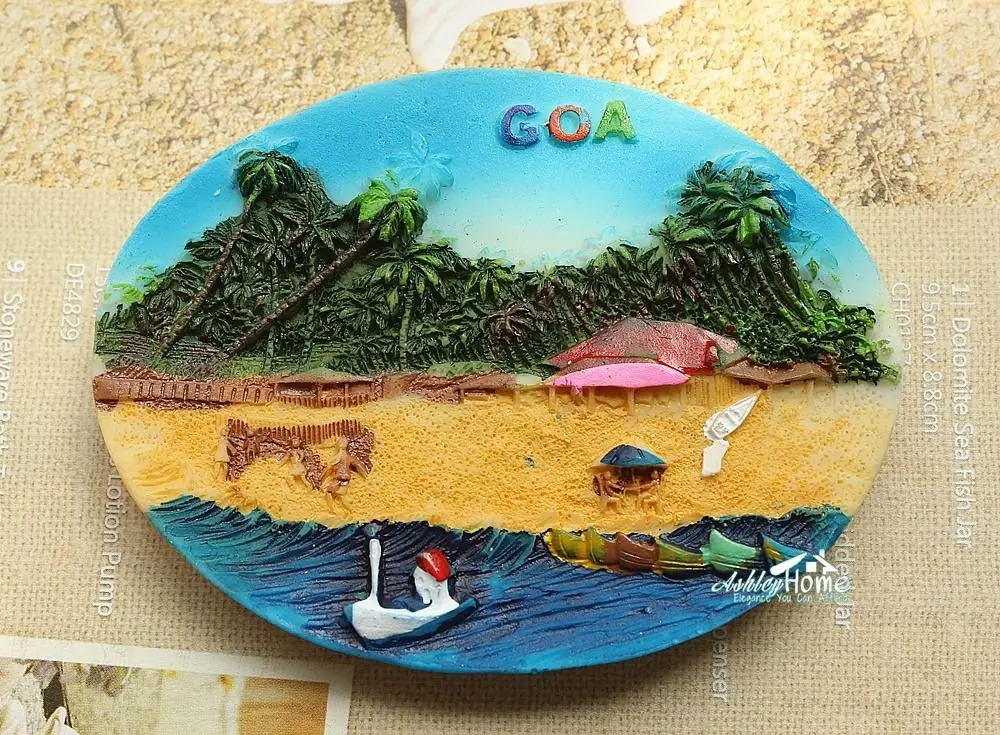 India GOA Tourist Souvenir 3D Resin Decorative Refrigerator