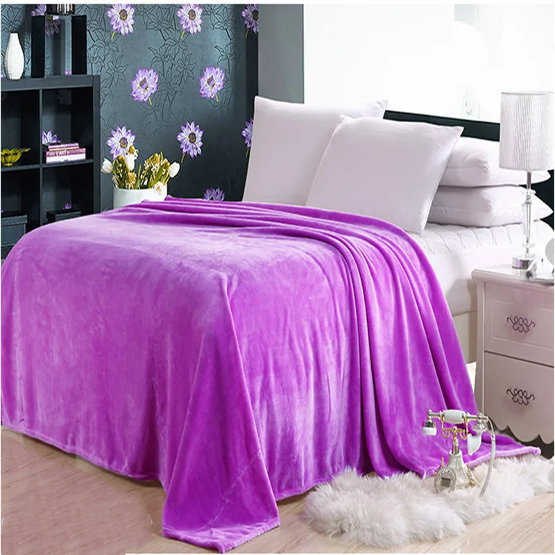 Домашнее текстильное одеяло, летнее однотонное, супер теплое, мягкое одеяло, покрывало для дивана/кровати/путешествий - Цвет: 06