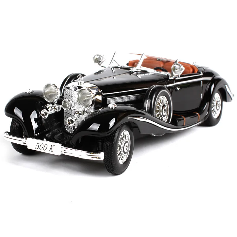 Модель литая под давлением автомобиля в масштабе 1:18 игрушка для benz 500K