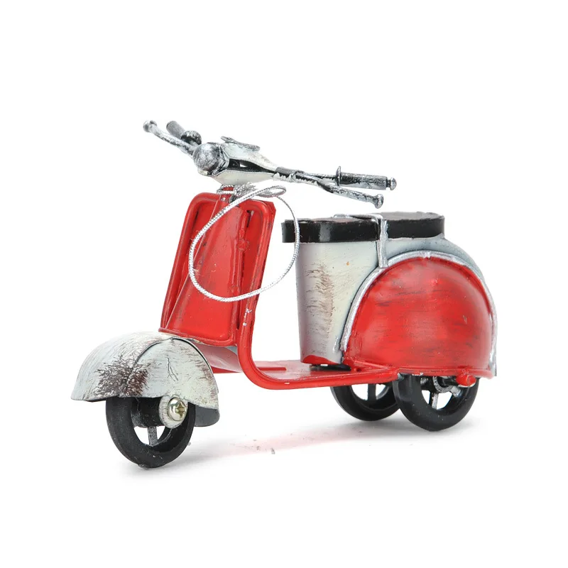 

Vintage Electric Bike Motorcycle Christmas Gift Decoration Motor Bicycle Retro Metal Iron Little Sheep Do Old Ornaments Craft