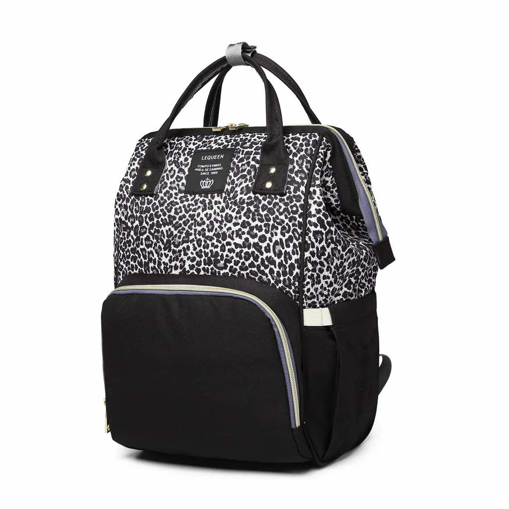 Дамская леопардовая сумка на плечо Большая вместительная сумка на плечо сумка для мам летние женские сумки леопардовые сумки-портфель с молнией