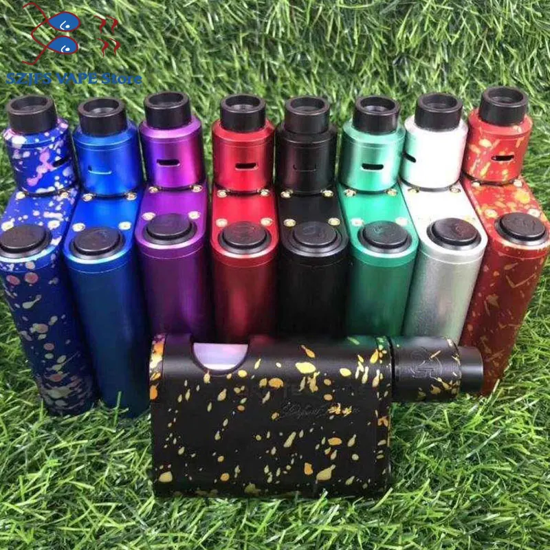 

e-cigarette KIT 528 custom goon driptech-ds 528 BF box kit 18650 batteries aluminum parallel 2 * 10ml vaporizer Mod vs Swag 80W