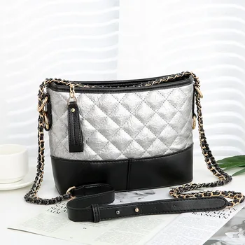 

2020 Fashion PU Leather Women Messenger Bag Plaid Ladies Crossbody Bag Chain Trendy Candy Color Girls Small Flap Party Handbag