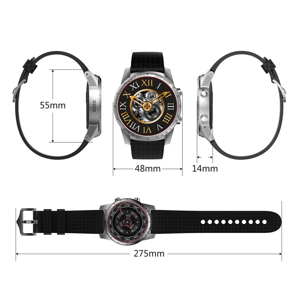 Kingwear KW99 3g Smartwatch телефон Android 5 1 MTK6580 4 ядра 8 ГБ Встроенная память монитор