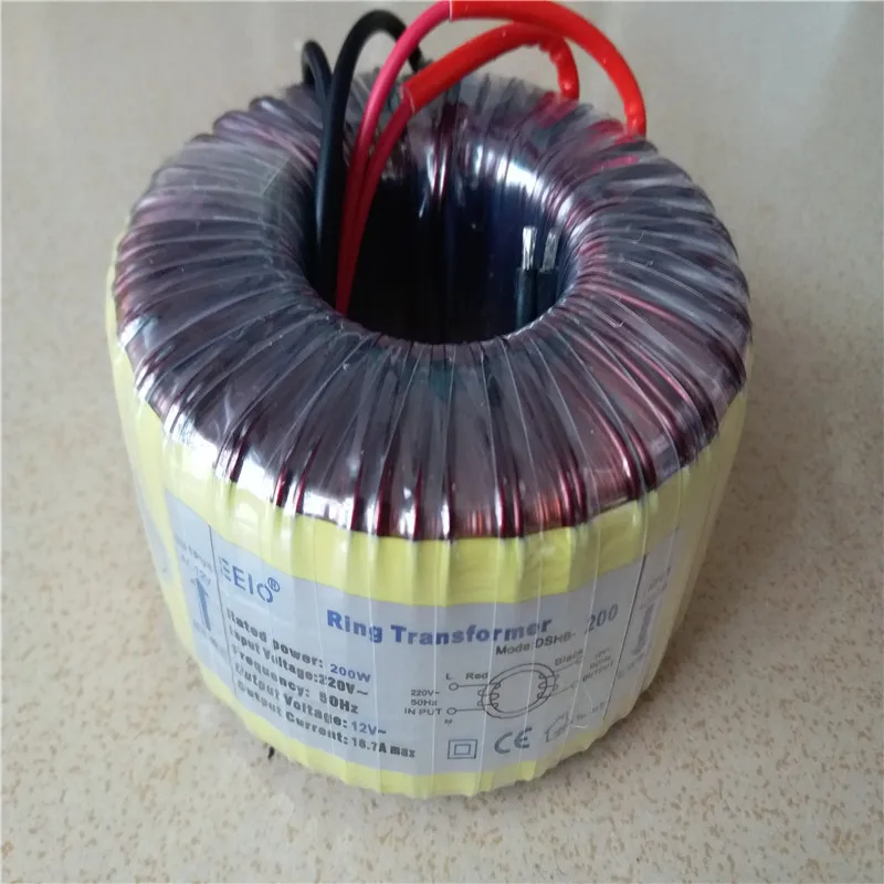

12V 16.7A tranformer Toroidal transformer copper 200VA custom transformer 220V input power transformer