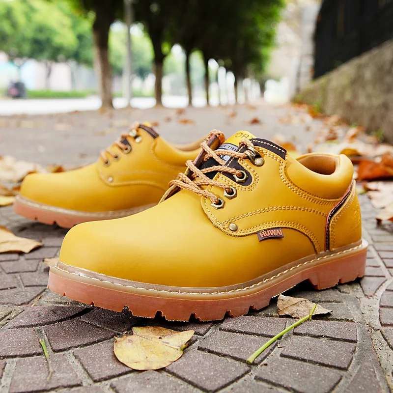 

Fashion Leisure Solid Men Martin Boots PU Ankle Round Toe Punk Motorcycle Boots Low Sewing Spring Autumm Lace up Outdoor Shoes
