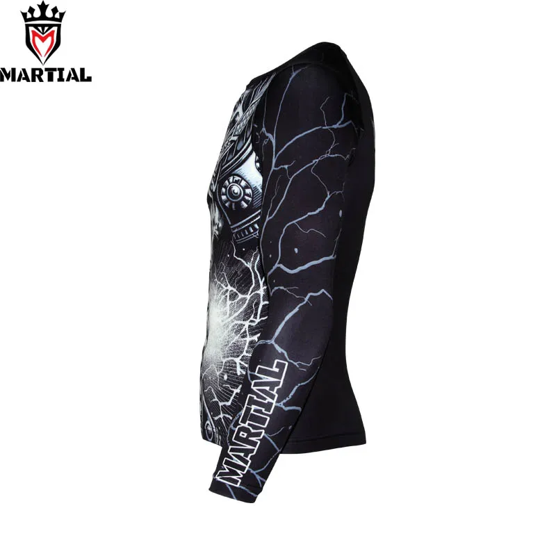 Боевые искусства: WARRIOR BJJ Rashguard сублимационная печать ММА компрессионная Джерси