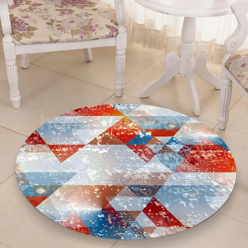 60cm Round 3D Desktop Table Top Countertop Furniture Protection Film Table Sticker PVC Film Decal Murals Cover Film	