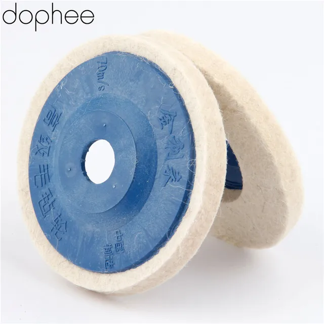 dophee 100mm Wool Polishing Wheel Buffing Pads Angle Grinder Wheel Felt