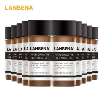 

LANBENA hair growth essence Hair care children treatment For men and For women hair loss Essential oils repair hair roots 10 pc