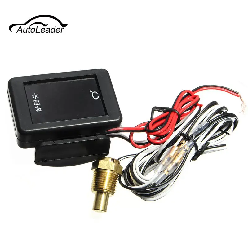 Prix pour 12 V/24 V DC Numérique LED De Voiture Jauge De Température D'eau 17mm Universel Capteur Et Câble + Sonde Prix pour 12 V/24 V DC Numérique LED De Voiture Jauge De Température D'eau 17mm Universel Capteur Et Câble + Sonde