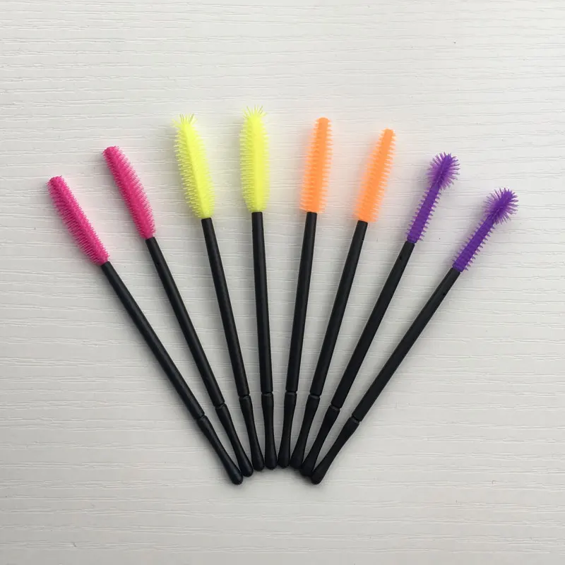 200pcs Deluxe Retractable Silicone Disposable Mascara wands Applicator