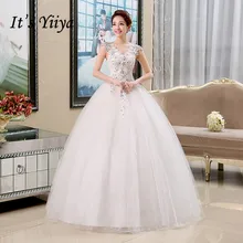 Foto Real envío gratis Vestidos De Novia rojo blanco cristal cuello pico Vestidos De Novia tipo princesa encaje barato Vestidos De Novia HS141