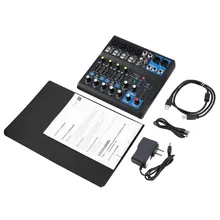 8 Channel DJ Powered Mixer Professional Power Mixing Amplifier USB Slot 16DSP+48V Phantom Power for Microphones US Plug
