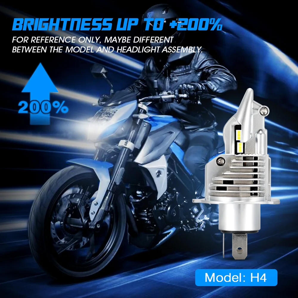 NOVSIGHT H4 светодиодный фонарь для мотоцикла 6000LM 35 Вт Hi/короче спереди и длиннее сзади) Conversion Kit 6500 к рулю мотоцикла велосипеда с налобный фонарь