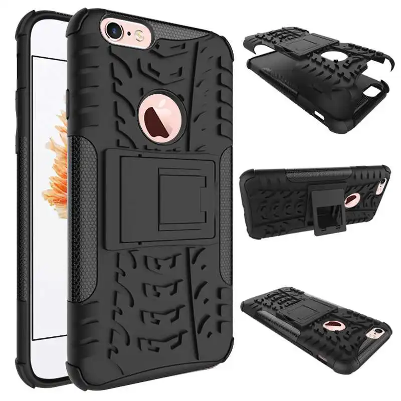 

Male Knockproof Heavy Duty Protection Armor Silicone Case For iPhone X 7 7Plus 8 Plus Cover for Phone 6s 6 7 8 Phone Cases
