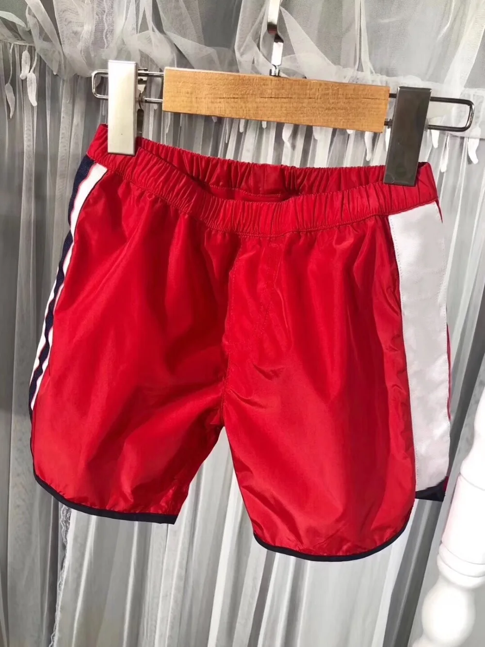 Размер 90-150 см красный и темно-синий купальный костюм шорты для мальчиков модный