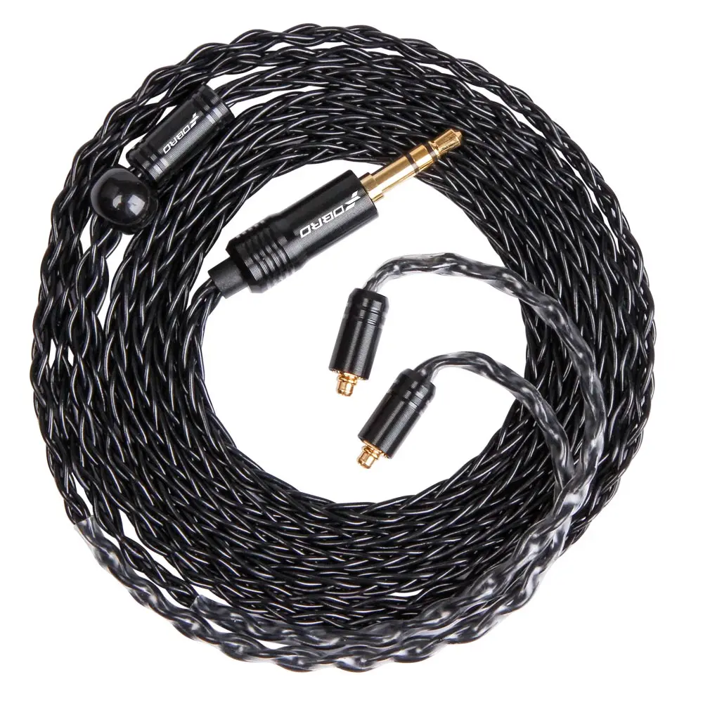 FDBRO 8 ядер MMCX 2Pin 0 78 мм A2DC посеребренный кабель для наушников 2 5/3 5/4 4 наушники с