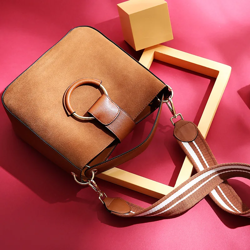 المرأة انقسام حقائب يد جلدية المرأة حقيبة ساع الجلد المدبوغ مصمم Crossbody حقيبة حقيبة نسائية صغيرة حقيبة كتف أعلى-حقائب بيد خمر