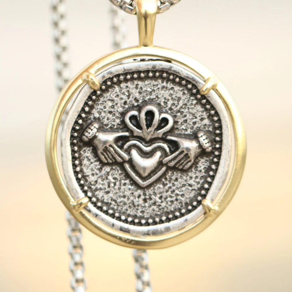 Tkuamigo Claddagh ювелирное изделие дружба любовь кулон ирландская Селтика