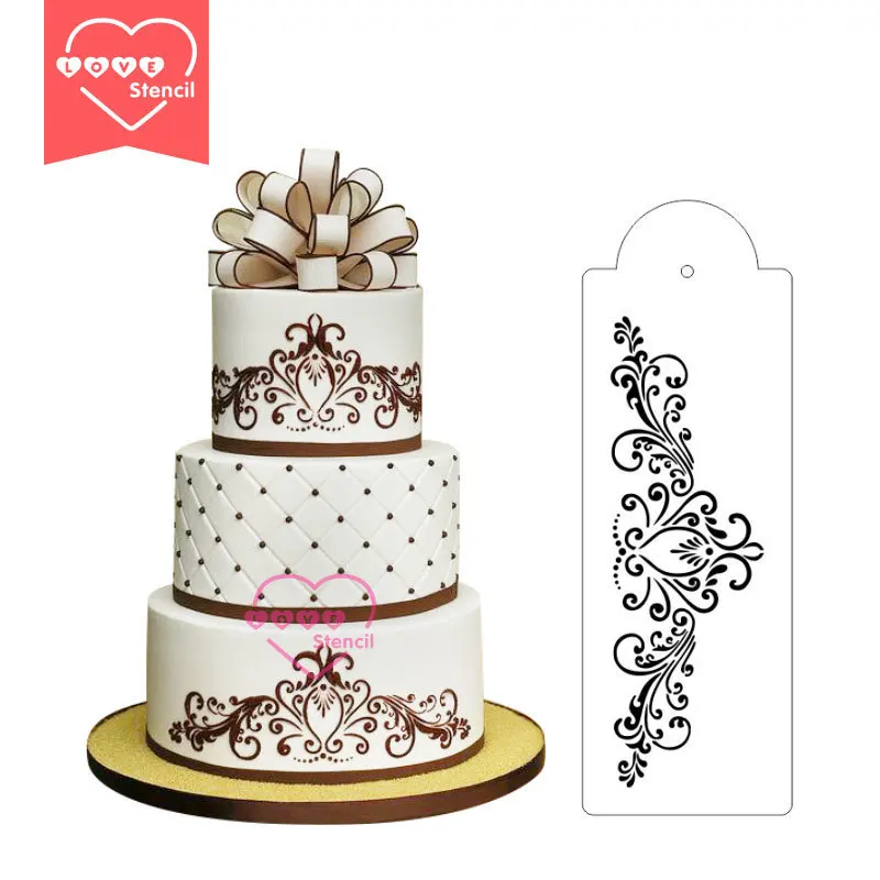 Princess Lace Wedding Cake Stencil Frosting Cake Stencils