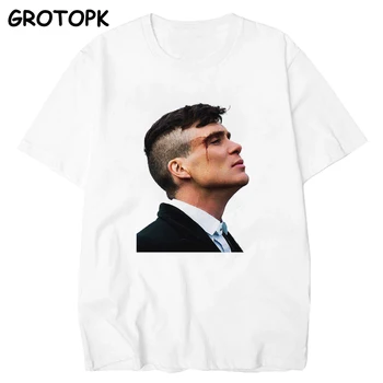 

Peaky Blinder 100% cotton digging the moon print casual mens t shirts fashion men's tops men T-shirt short sleeve men tshirt