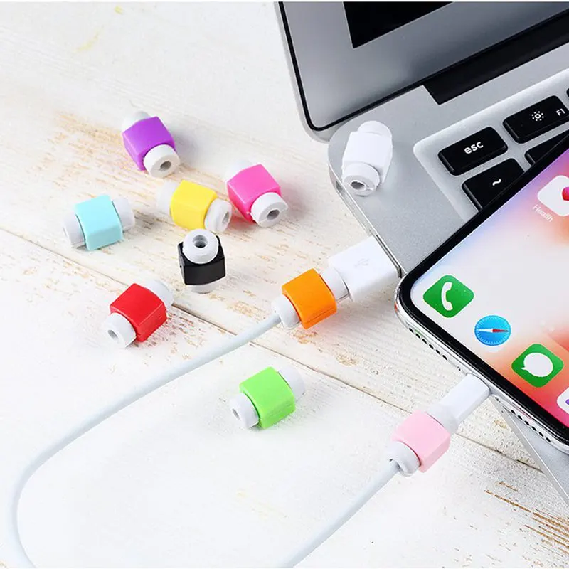 

Silicone USB Cable Protector Earphone Wire Cord Protection Cover Data Charger line Protective Sleeve For Apple iphone 6 7 8 plus