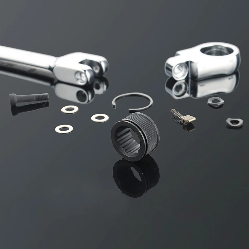 21mm Chrome Vanadium Flexible Ratchet Wrench Keys set Geared Open End Torque Spanner set Hand Tools for Car Bike Torque Wrench - Image 4