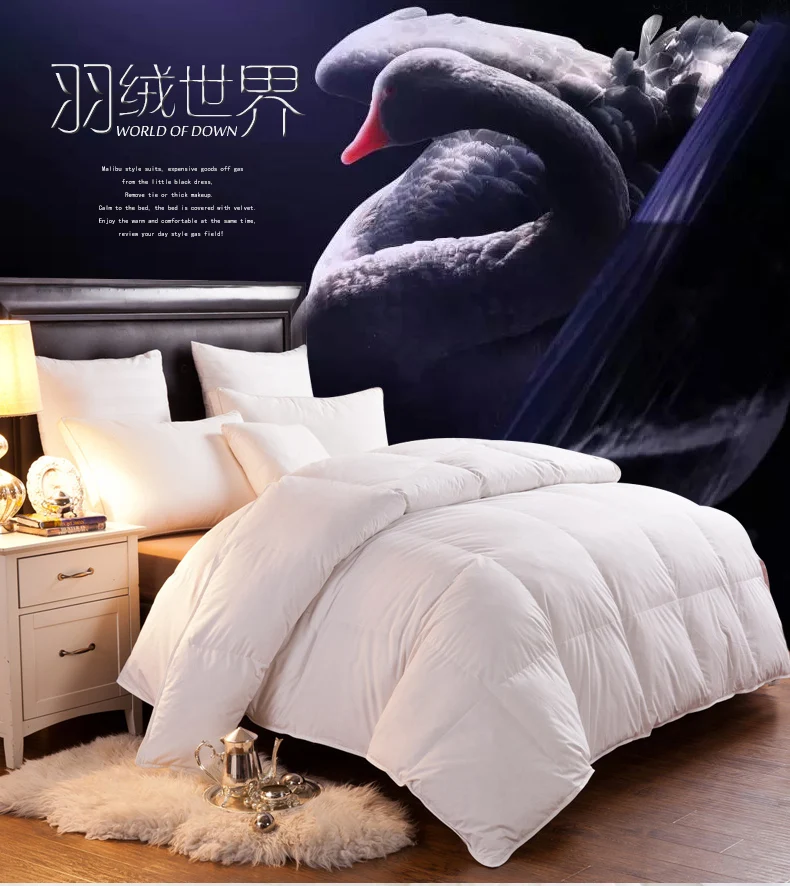 Luxurious King Queen Siberian Goose Down Comforter 600 Thread