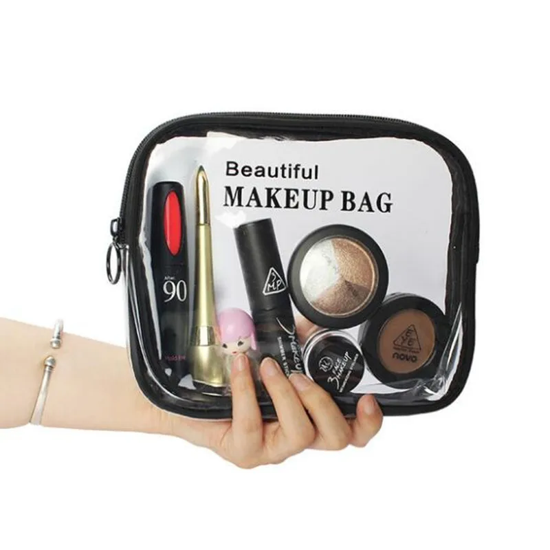 Women's Transparent PVC Cosmetic Bag Waterproof Makeup Case Organizer Storage Bag Packing Cubes Travel Wash Toiletry Pouch