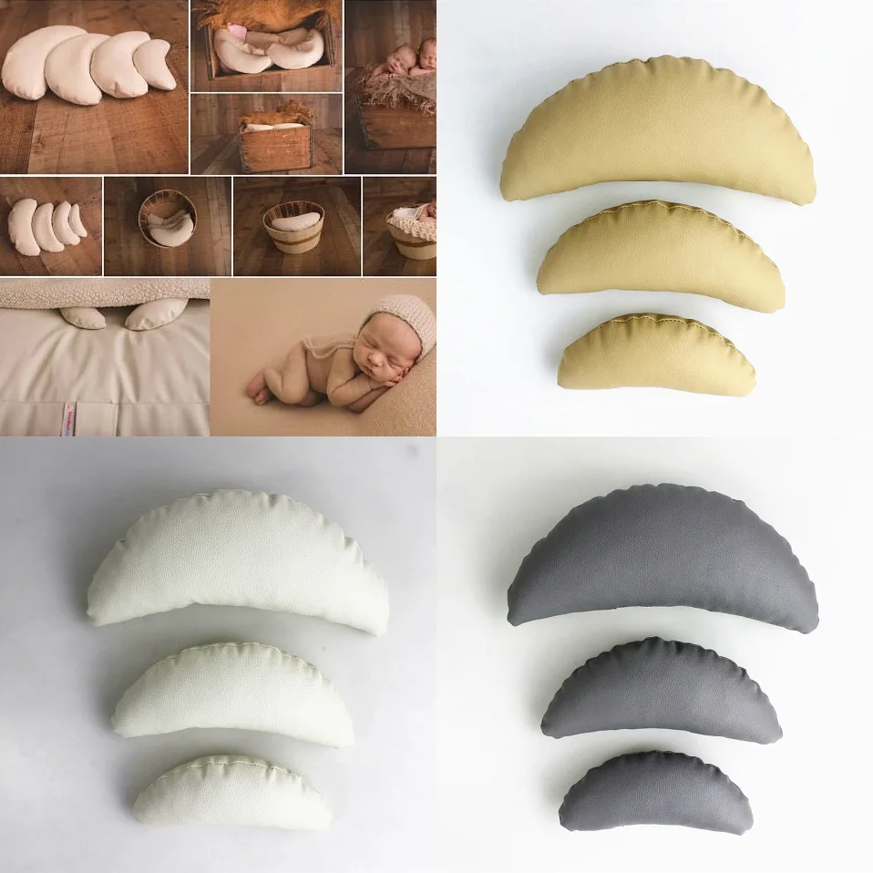 

3PCS Newborn Posing Pillows Baby Crescent Photography Pillow Baby Sleeping Cushion Studio photo Props Photography Accessories