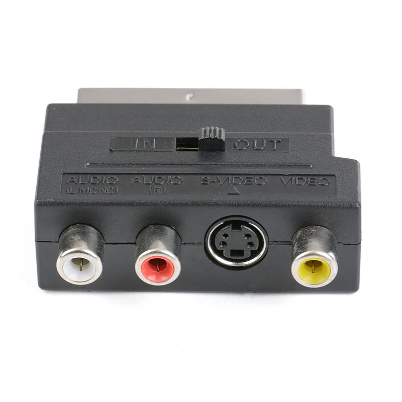 21pin scart S Video/AV/TV/аудио адаптер конвертер для SCART евро подключаемый терминал плюс
