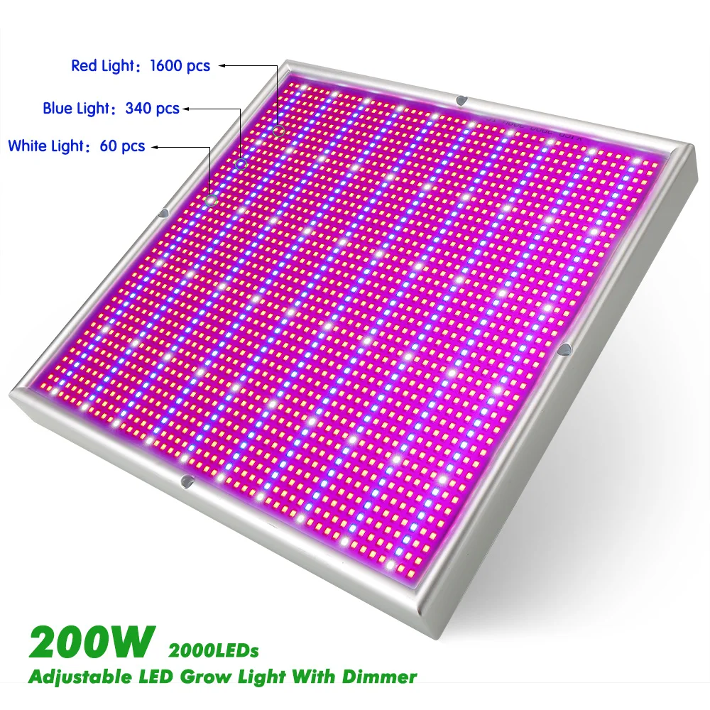 10 шт./лот 200 W светодиодный лампы рост AC85-265V затемнения светодиодные лампы для выращивания растений Панель для комнатных растений цветы