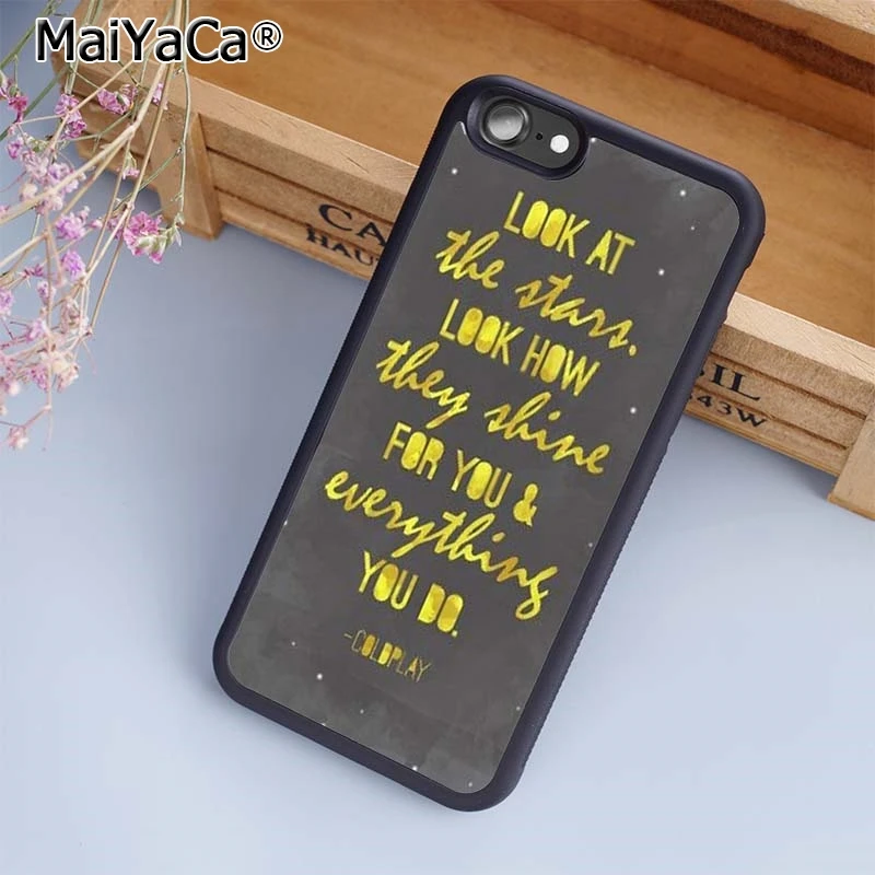 

MaiYaCa Coldplay Lyrics Song Music Phone Case Cover For iPhone 4 5 5s SE 6 6s 7 8 plus 10 X Samsung Galaxy S6 S7 S8 edge note 8