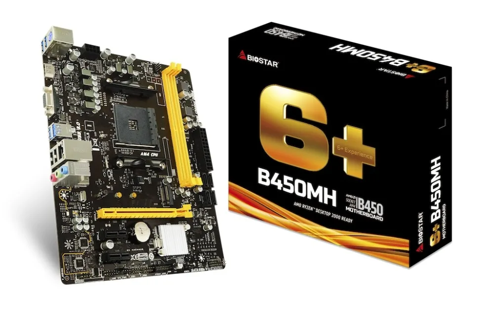 BIOSTAR B450MH motherboard AMD B450 Buchse AM4
