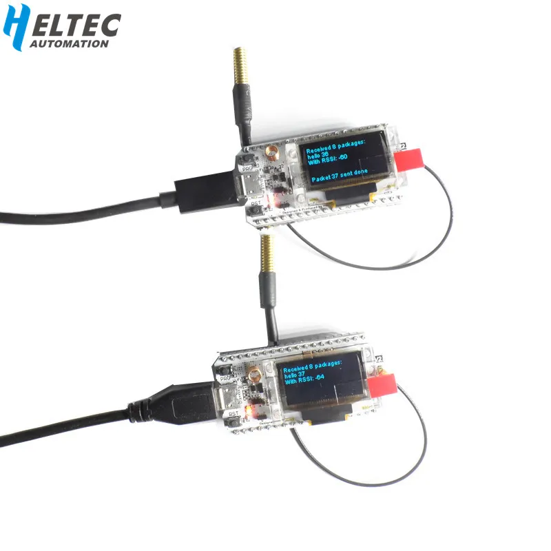 2 шт. 433 мГц SX1278 ESP32 Lora 0.96 дюймов синий OLED Дисплей Bluetooth WI FI комплект 32 развитию для
