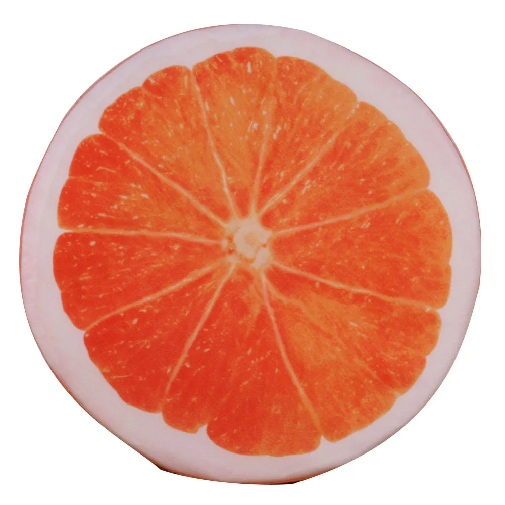 Fruit Print Cushion Chair Car Seat Back Pad Sofa Throw Pillow - Orange