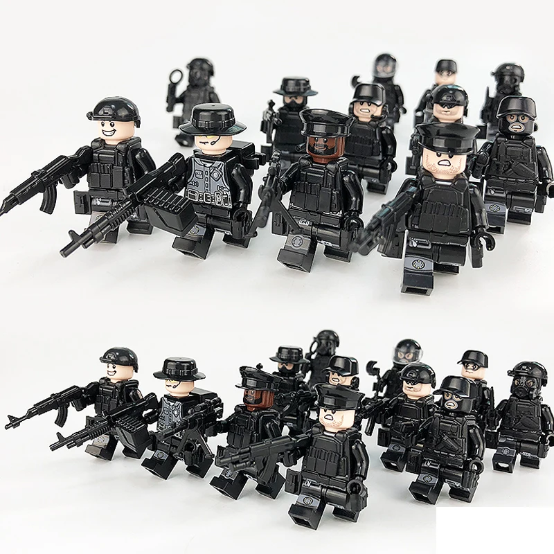 

SWAT Military Army World War 2 Navy Seals Special Forces Team Soldier Building Blocks Brick Figure Compatible LegoINGlys Boy Toy
