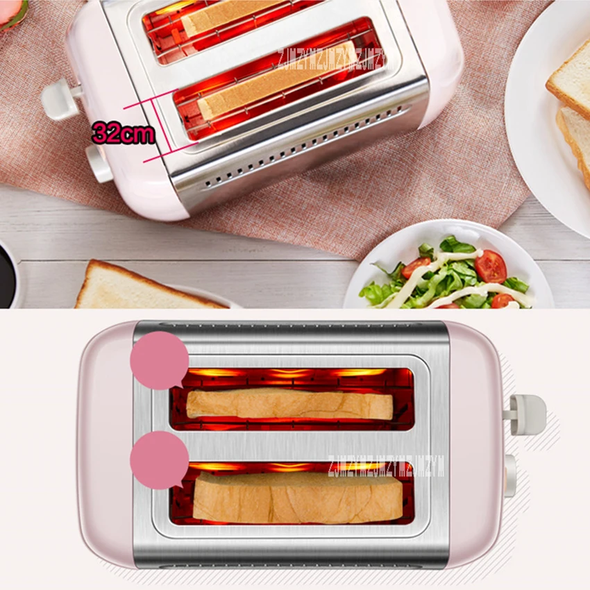 DSL-A02W1 автоматический тостер с анти-Пылезащитный чехол антироссийской Функция бытовые 6-Шестерни мини тостер для завтрака нержавеющая сталь 2 ломтика
