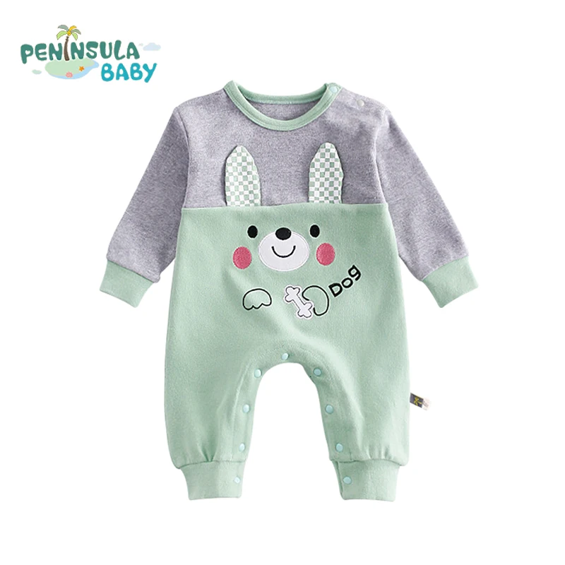 

0-24M Newborn Jumpsuits Child Cartoon Funny Animal Clothes Long Sleeve Baby Romper Infant Spring Casual Suit Baby Girl Boy Suits