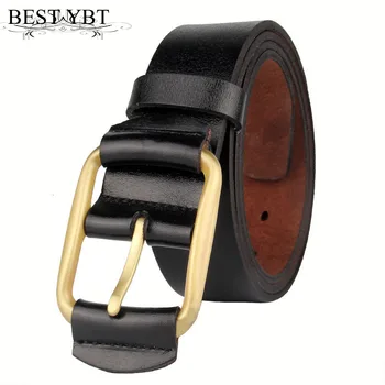 

Best YBT Men Retro Pin buckle belt high quality Alloy buckle Men belt Simple fashion casual cowboy sport Men selling belt