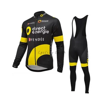

2016 pro tour team Direct Energie cycling jerseys long sleeve Spring Sunscreen thin bike cloth MTB Ropa Ciclismo Bicycle maillot