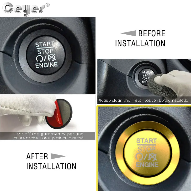 Car Start Engine Button Key Ring for JEEP (32)