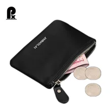 JINBAOLAI männer brieftaschen mit münzfach reißverschluss männlichen kleine mini münze brieftasche männer tasche leder Echtes marke Schwarz herren geldbörse cuzdan